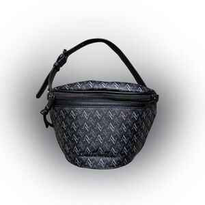 Adrienne Vittadini Black Patterned Crossbody Bag